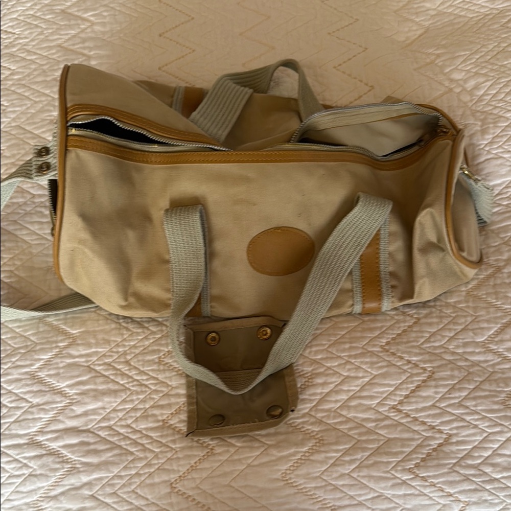 Stylish Tan and Cream Men's Bag